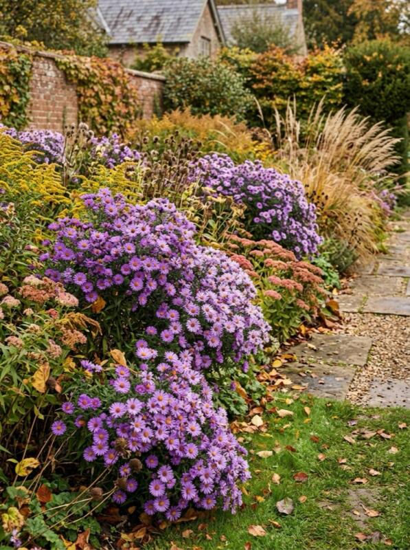 Michaelmas Daisies for Late Colour – autumn idea for a small UK garden