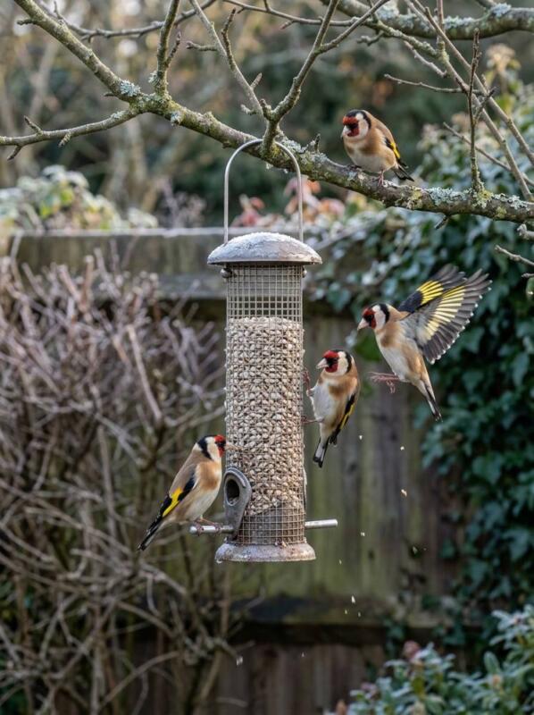 Sunflower Hearts for Goldfinches – bird-friendly garden idea for UK winter