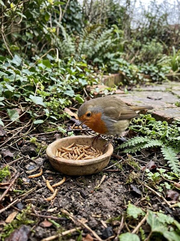Mealworms for Robins – bird-friendly garden idea for UK winter