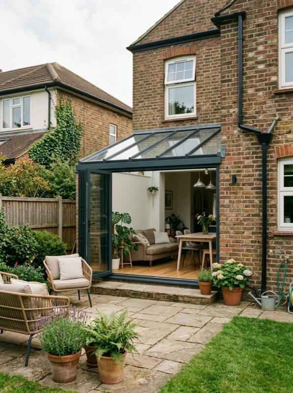 A Glass Roof Extension – conservatory idea for UK homes