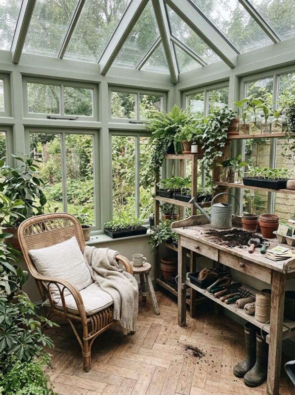 A Potting Bench and Plant Corner – conservatory idea for UK homes