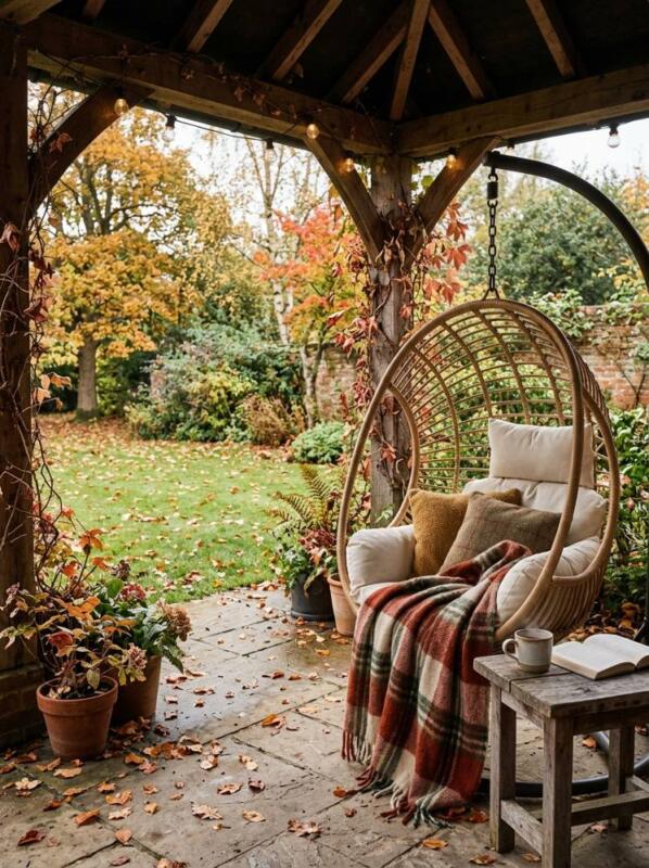 A Hanging Egg Chair – cosy patio idea for UK gardens