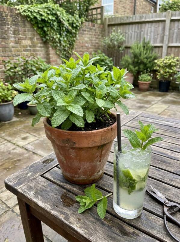 Mint in a Pot – herb garden idea for small spaces