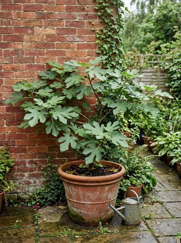 A Fig Tree Against a Warm Wall – Mediterranean garden idea for the UK