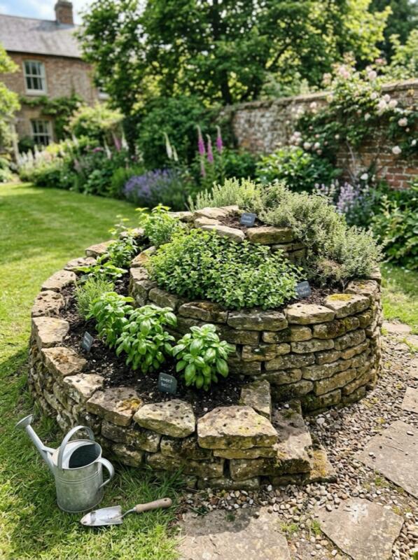 A Herb Spiral – Mediterranean garden idea for the UK