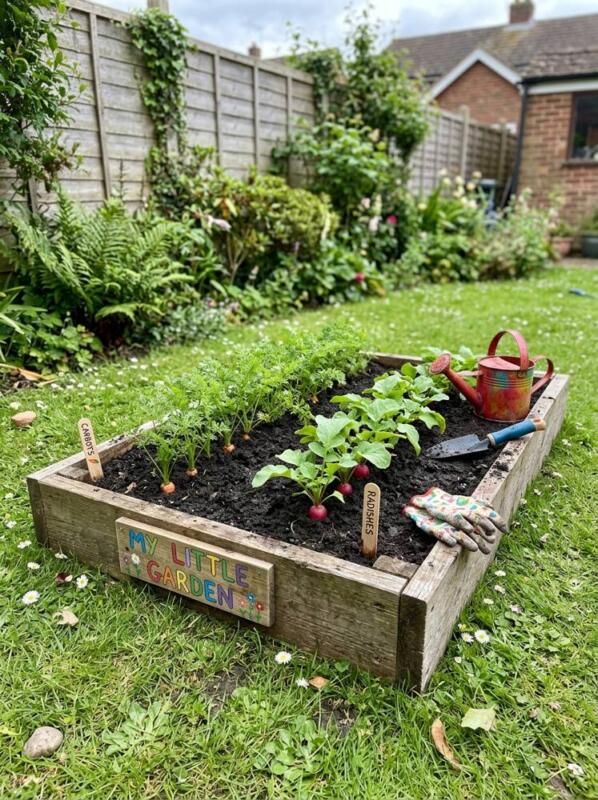 A Small Bed for Children – raised bed idea for UK gardens