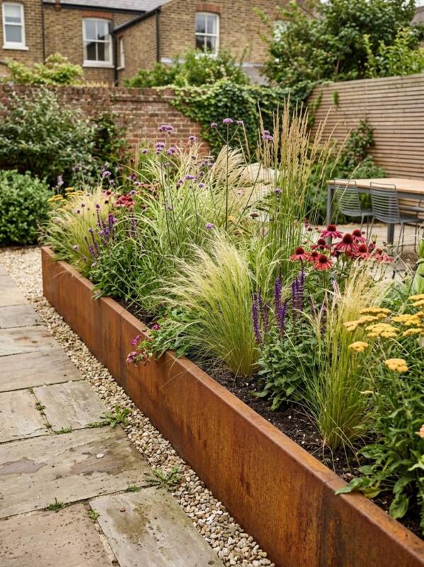 A Corten Steel Raised Bed – raised bed idea for UK gardens