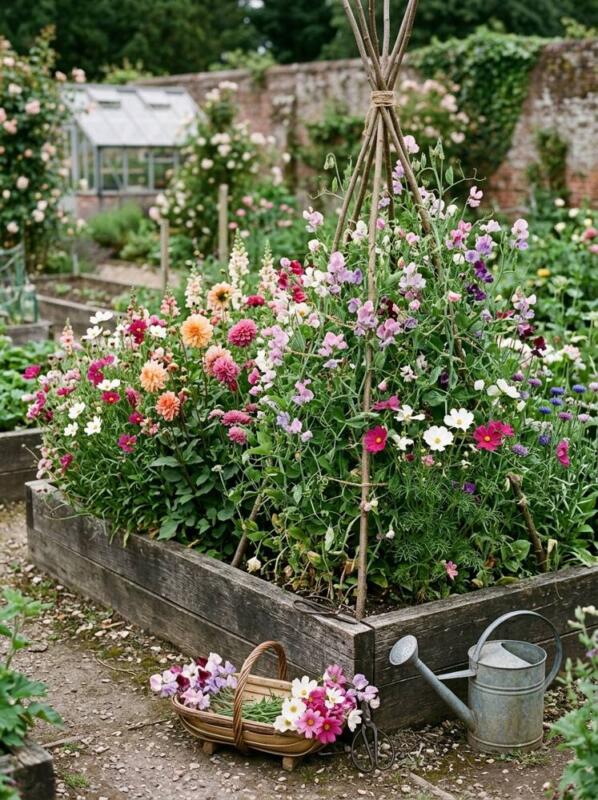 A Cut Flower Raised Bed – raised bed idea for UK gardens