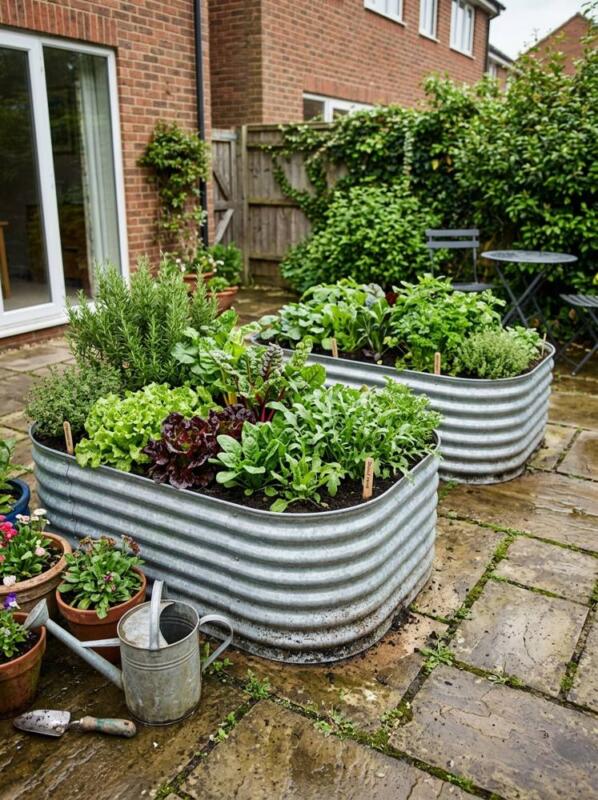 Galvanised Steel Raised Beds – raised bed idea for UK gardens