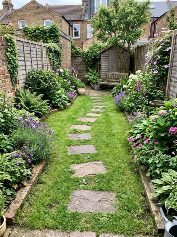 A Stepping Stone Path – budget small backyard idea for UK gardens