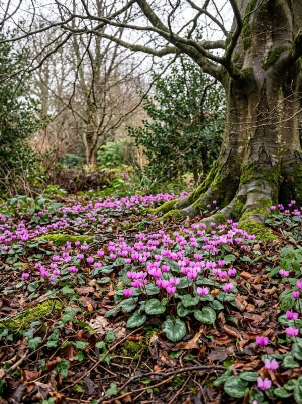 Hardy Cyclamen Coum – winter flowering plant for UK gardens