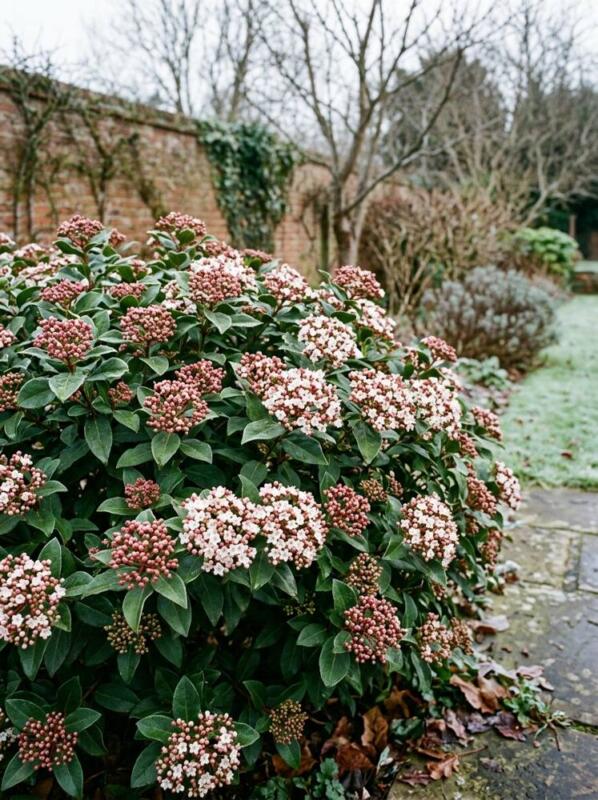 Viburnum Tinus – winter flowering plant for UK gardens