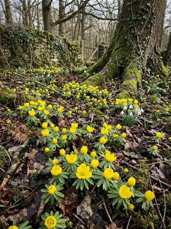 Winter Aconites – winter flowering plant for UK gardens