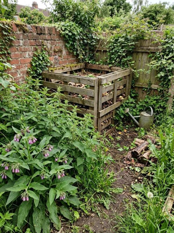 A Compost Corner with Comfrey – wildlife garden idea for UK gardens