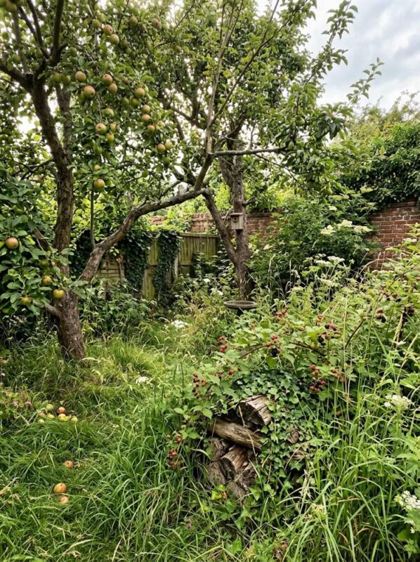 Fruit Trees and a Wild Corner – wildlife garden idea for UK gardens